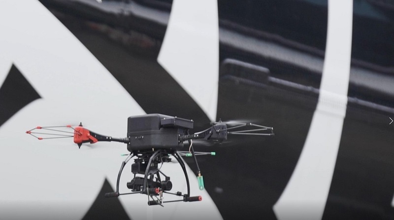 Drone UAV inspect aircraft